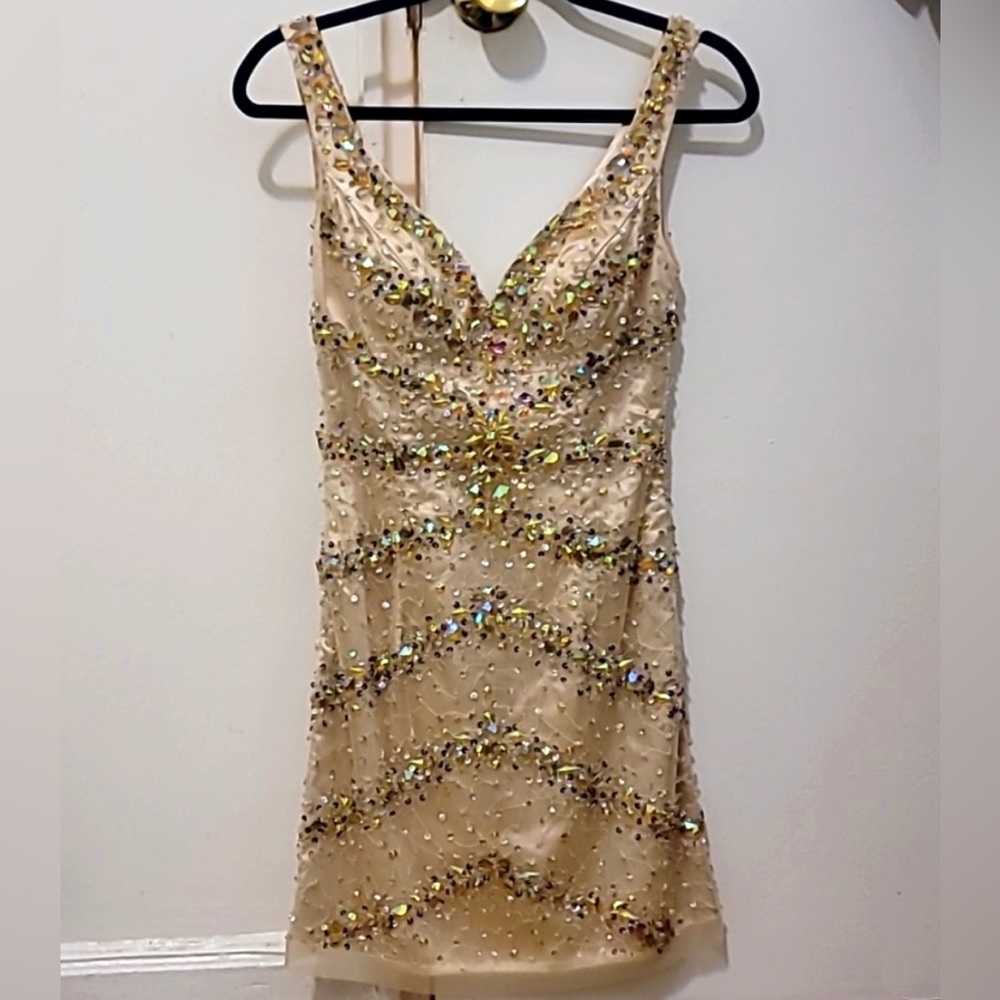 Mini dress with sparkle stones